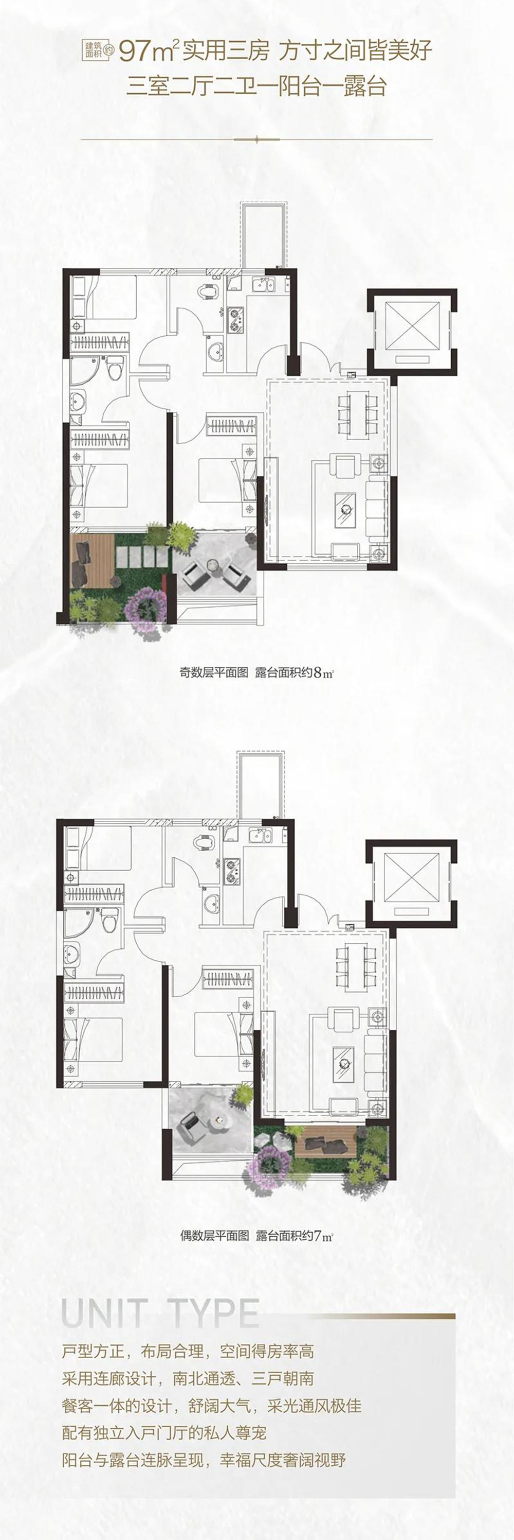 實用三房
