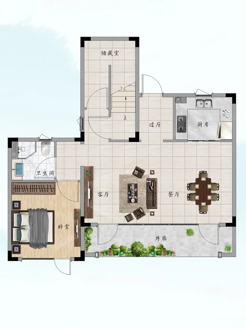 建面約155㎡戶型