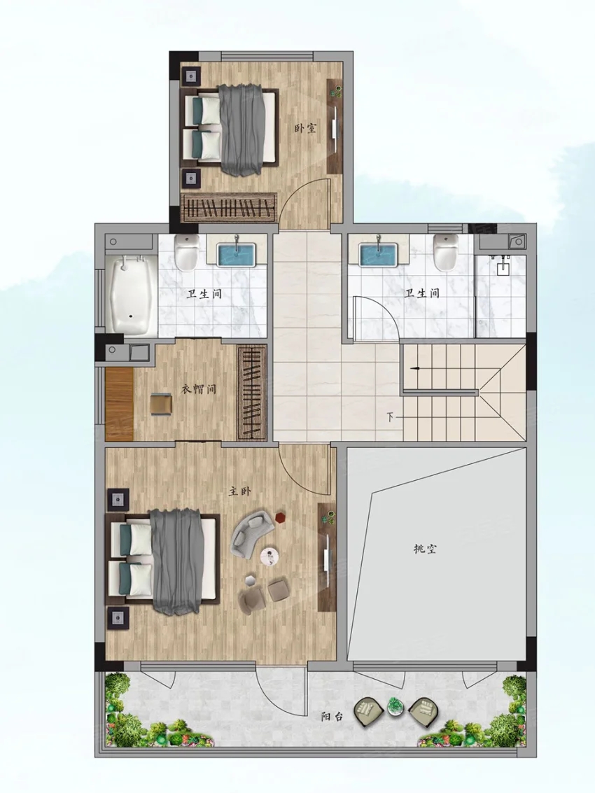 建面約155㎡戶型
